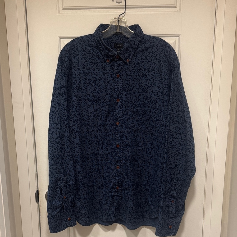 J. Crew Patterned Button Down-XL - Picture 2 of 8
